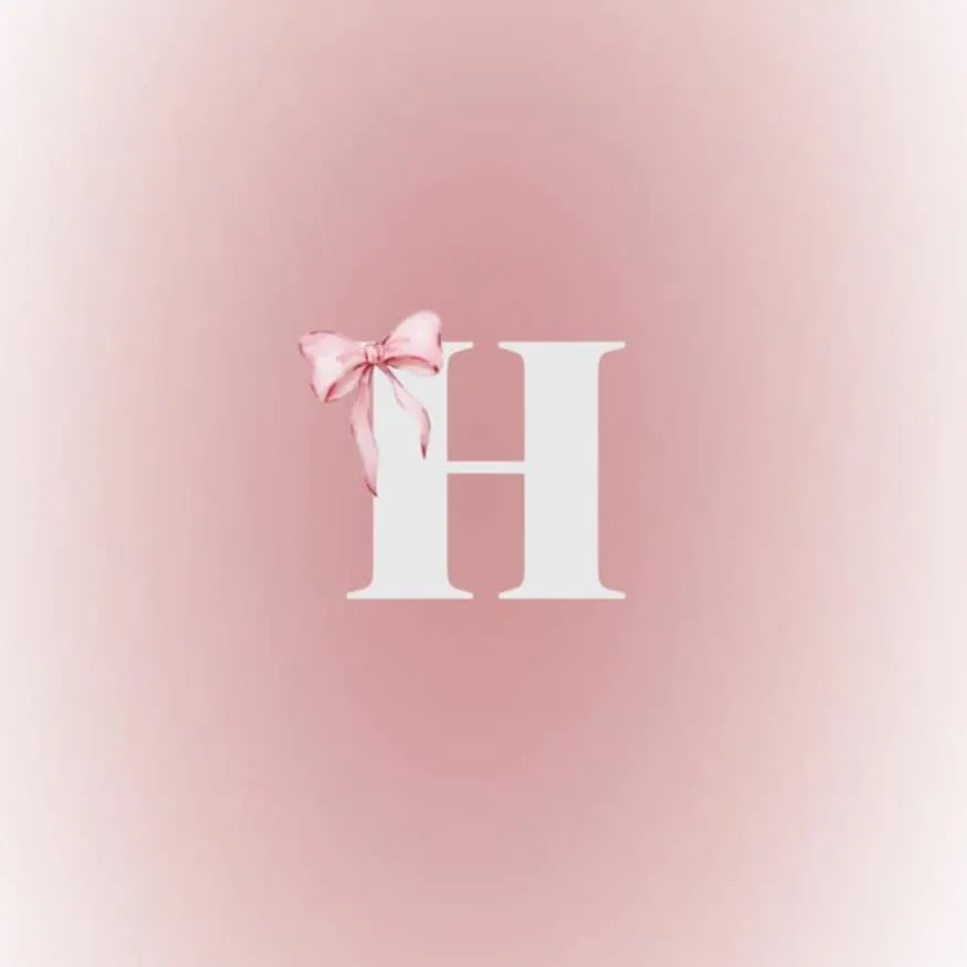Letter PFP #77 (aesthetic, bow, h, pink)