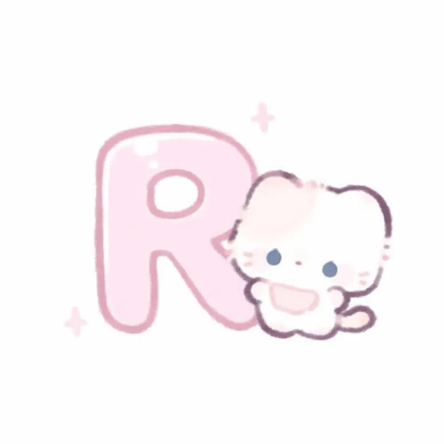 Letter PFP #80 (cute, pink, r)