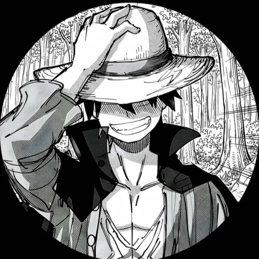Luffy PFP #30 (black and white, manga)