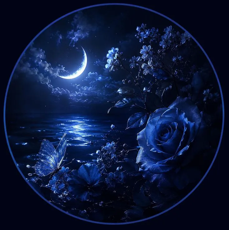 Moon PFP #3 (blue, crescent)