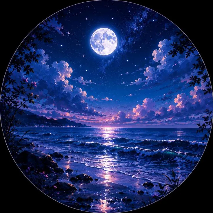 Moon PFP #5 (blue, full moon)