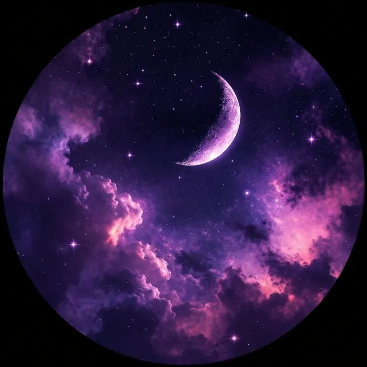 Moon PFP #6 (crescent, purple)