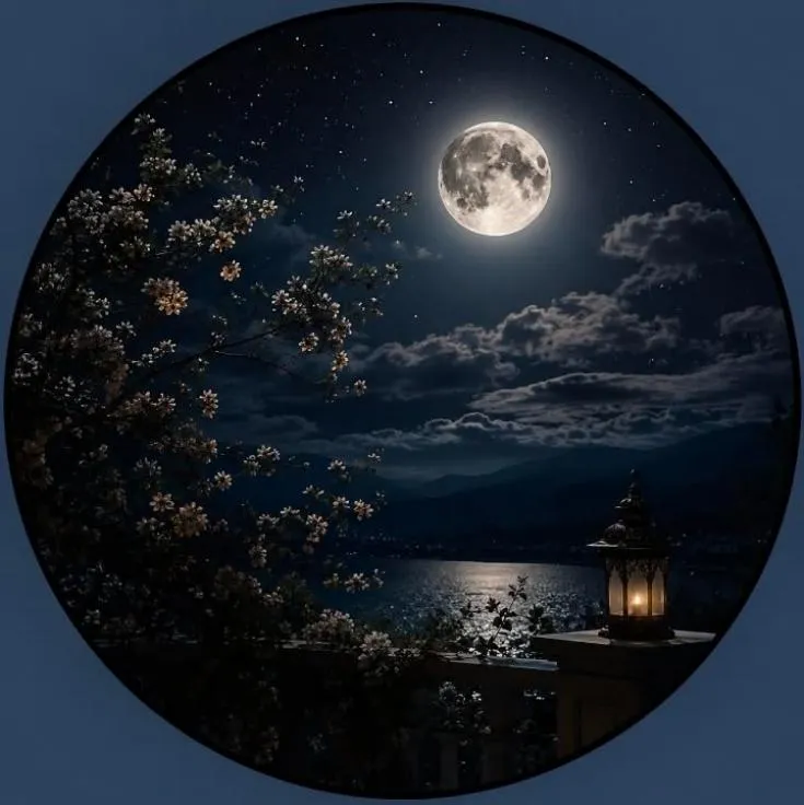Moon PFP #8 (blue, full moon)