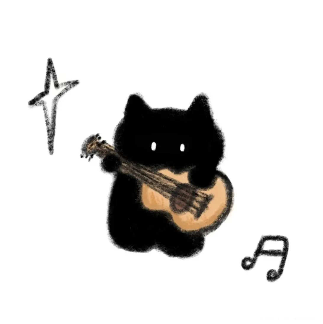 Music PFP #14 (cartoon, cute, guitar)