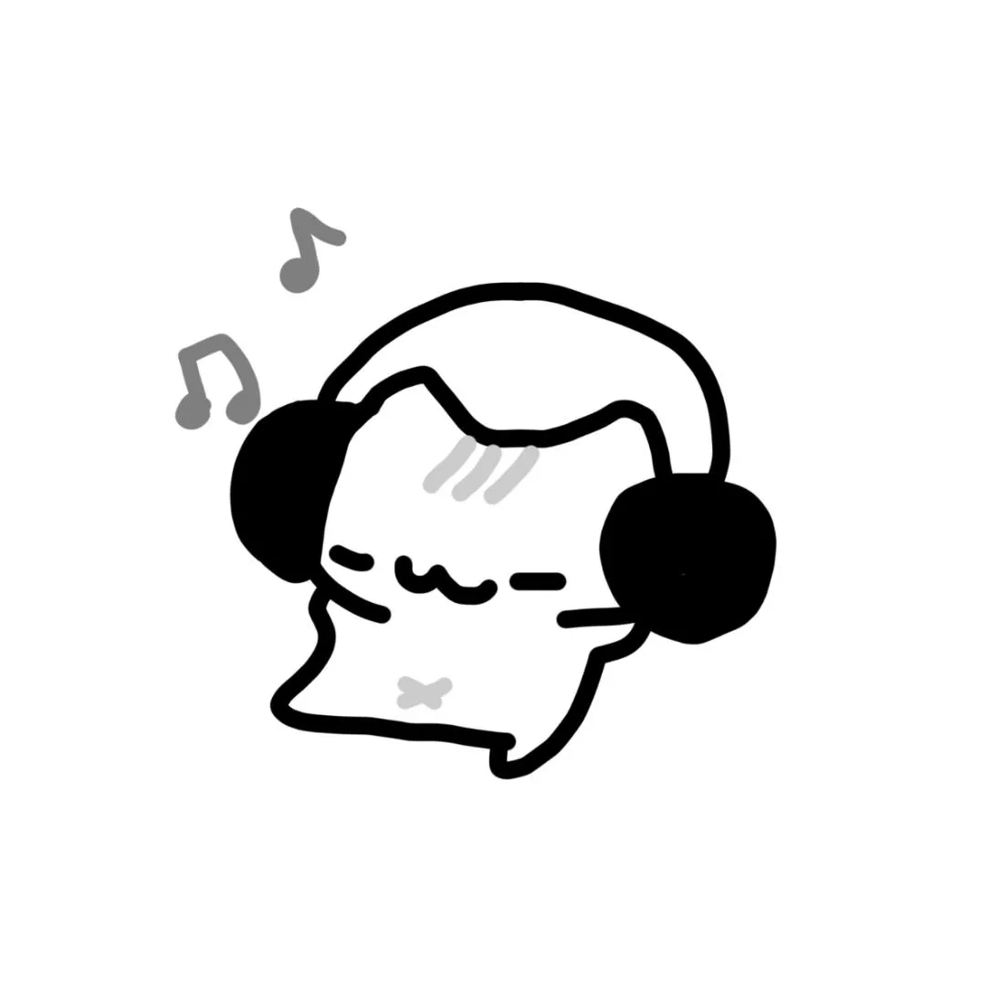 Music PFP #6 (cartoon, cute, headphones)