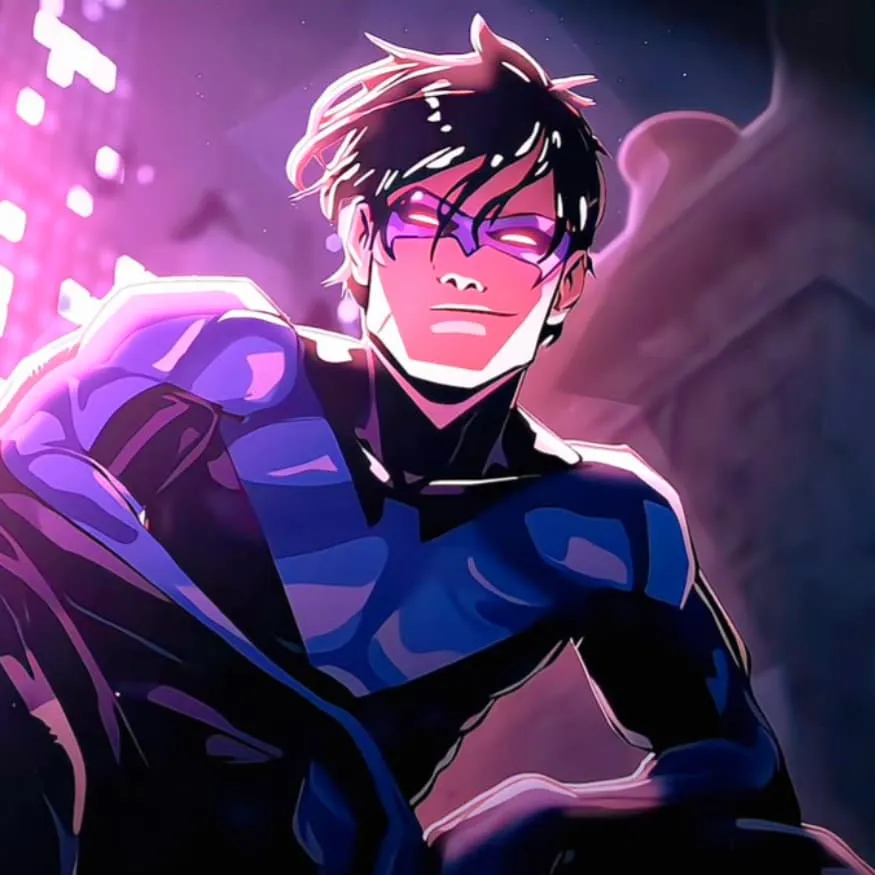 Nightwing PFP #8 (aesthetic, comic, purple)