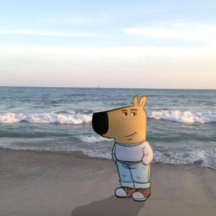 Nonchalant PFP #14 (beach, chill guy, meme)