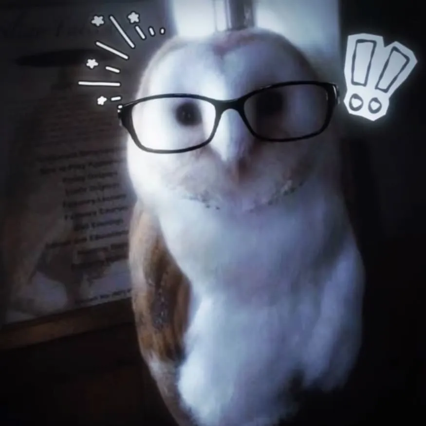 Owl PFP #1 (funny, glasses, real)