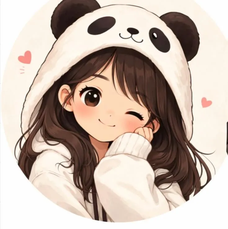 Panda PFP #13 (cartoon, cute, girl)