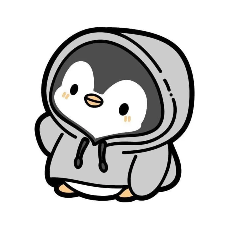 Penguin PFP #15 (cartoon, cute, hoodie)