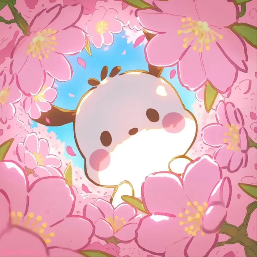 Pink PFP #28 (cartoon, cute, flower)