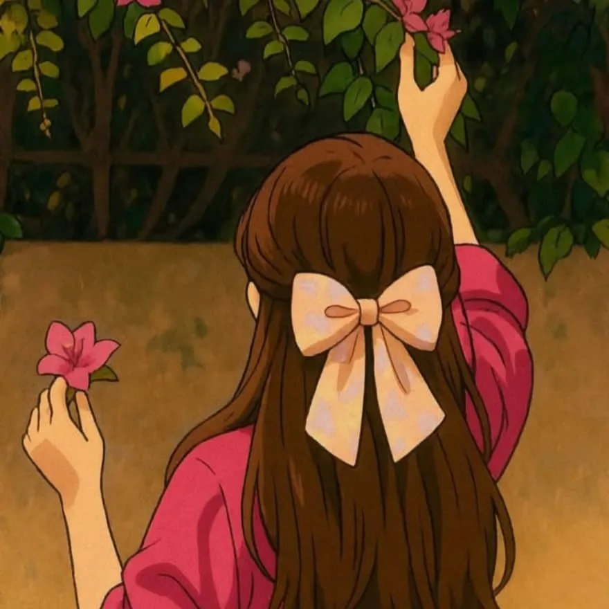 Pink PFP #30 (anime, bow, girl)