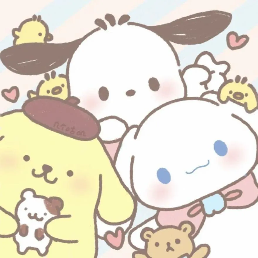 Sanrio PFP #10 (cinnamoroll, pochacco, pompompurin)