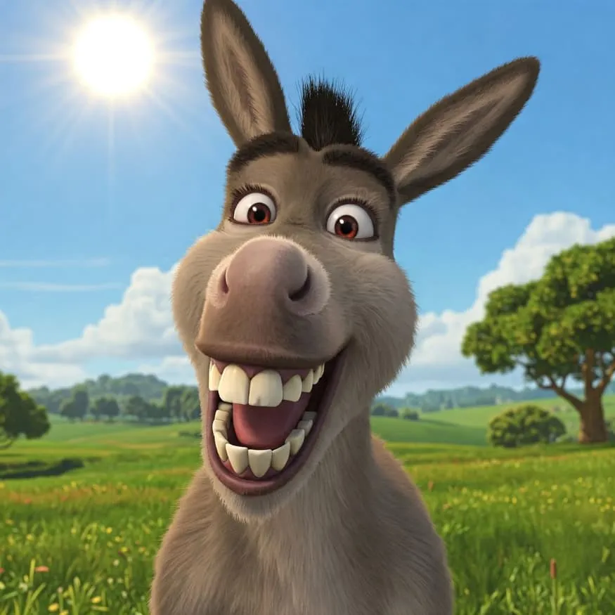Shrek PFP #5 (donkey, funny, smiling)