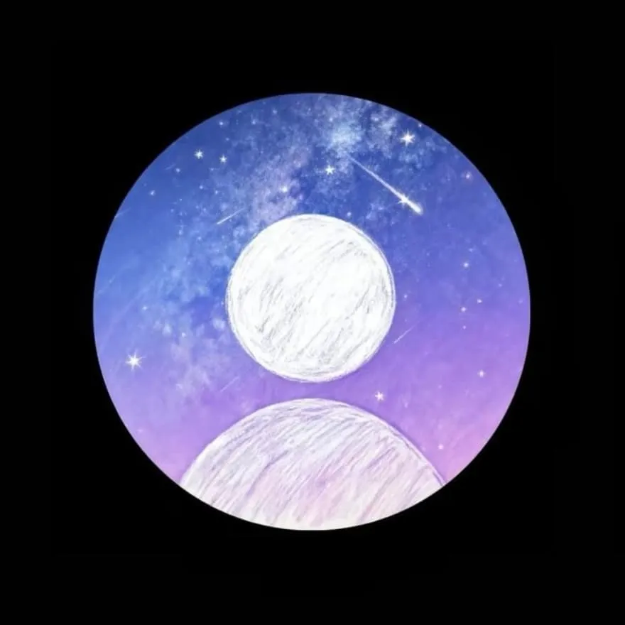 Space PFP #6 (planet, purple, stars)