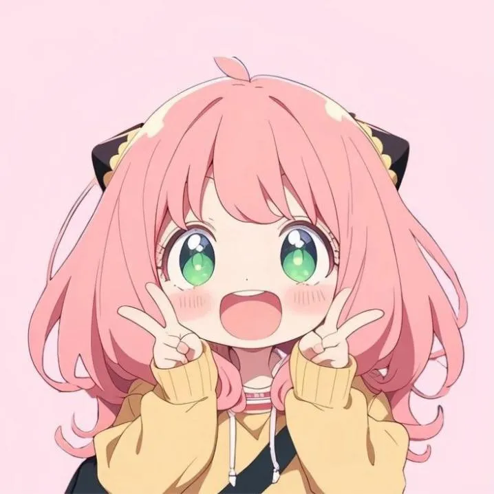 Spy X Family PFP #5 (anya, cute, pink)