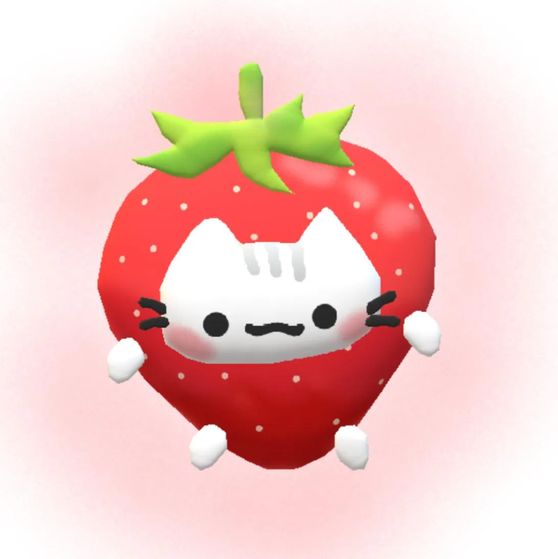 Strawberry PFP #4 (cat, cute)
