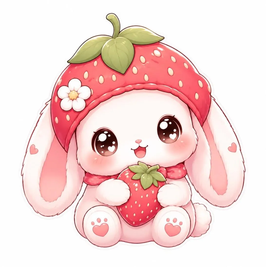 Strawberry PFP #5 (bunny, cute)
