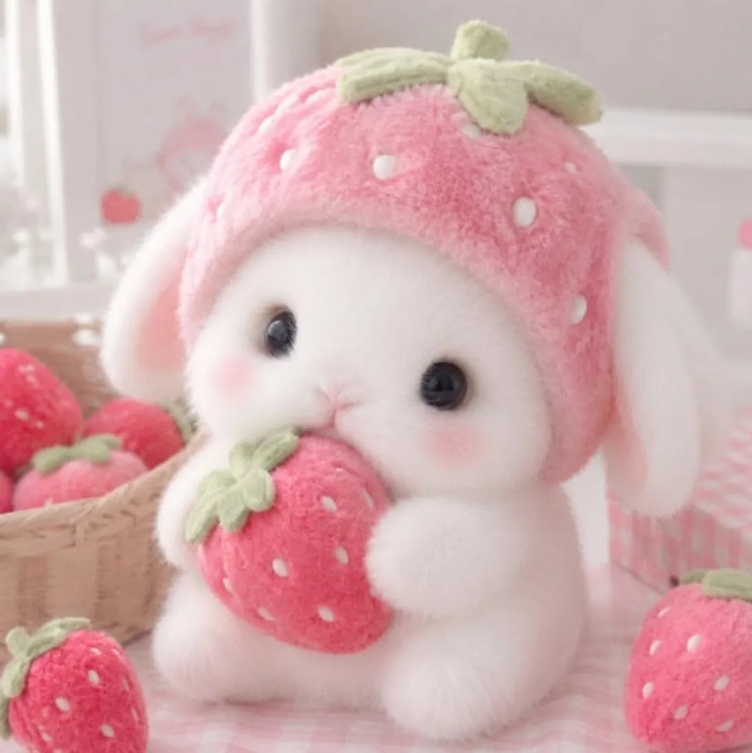 Strawberry PFP #6 (bunny, cute, pink)