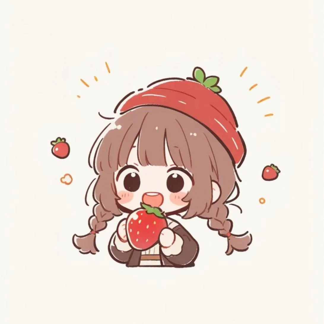 Strawberry PFP #7 (cartoon, cute, girl)