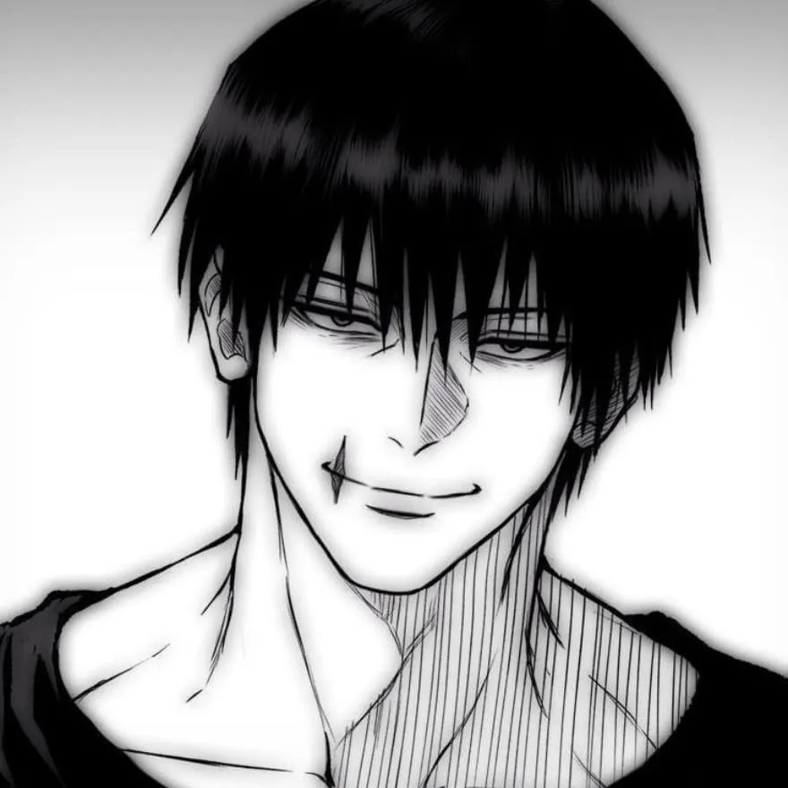 Toji PFP #1 (black and white, manga)