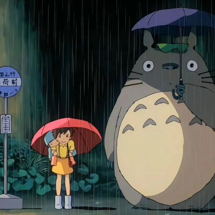Totoro PFP #18 (dark, rain)