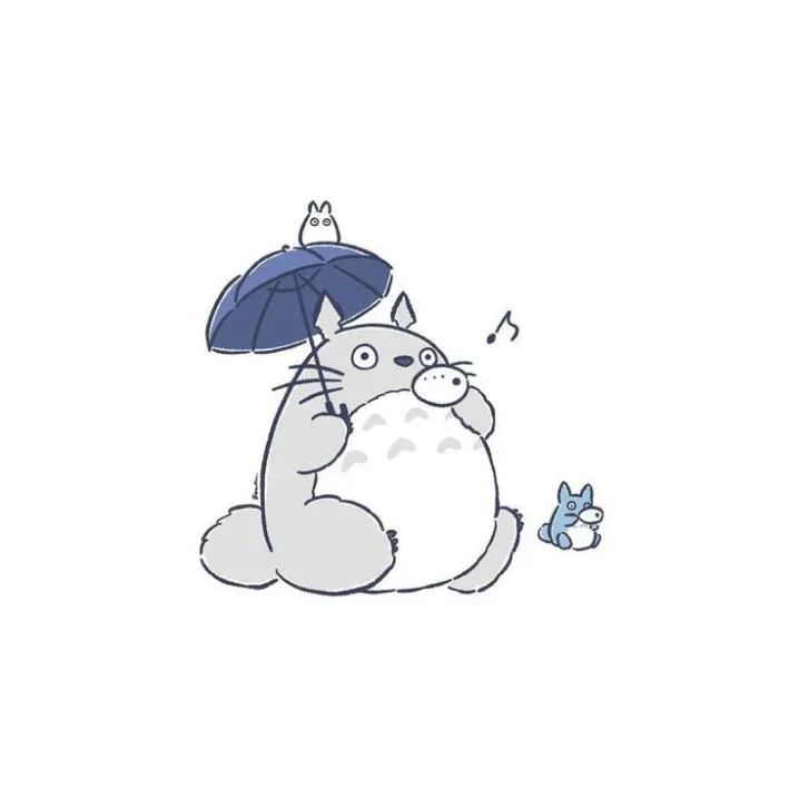 Totoro PFP #20 (blue, cute, drawing)