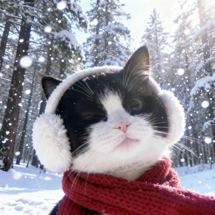Winter PFP #21 (cat, cute)