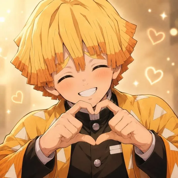 Zenitsu PFP #13 (cute, heart)