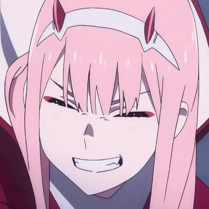 Zero Two PFP #3 (funny, pink)