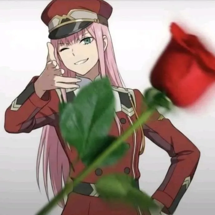 Zero Two PFP #8 (funny, red)